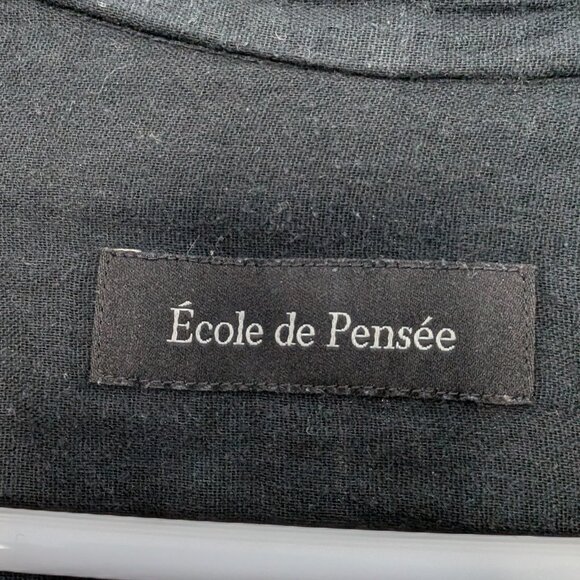 Ecole de Pensee shirt blouse mens collarless - Picture 3 of 3